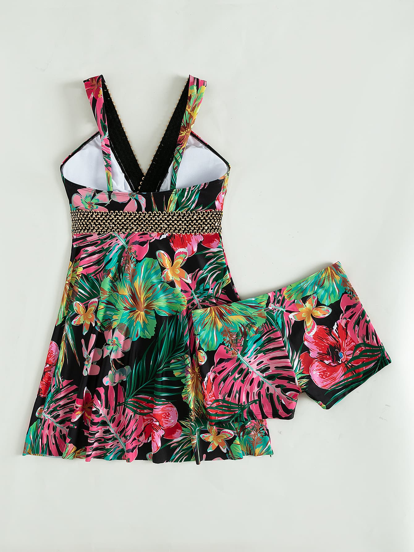 Floral Plunge Two-Piece Swimsuit